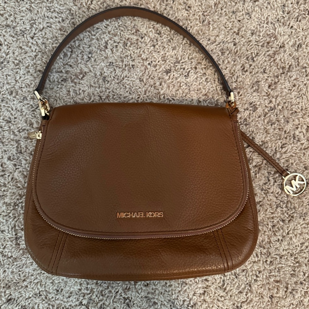 Michael Kors Brown Leather Shoulder / Crossbody Bag